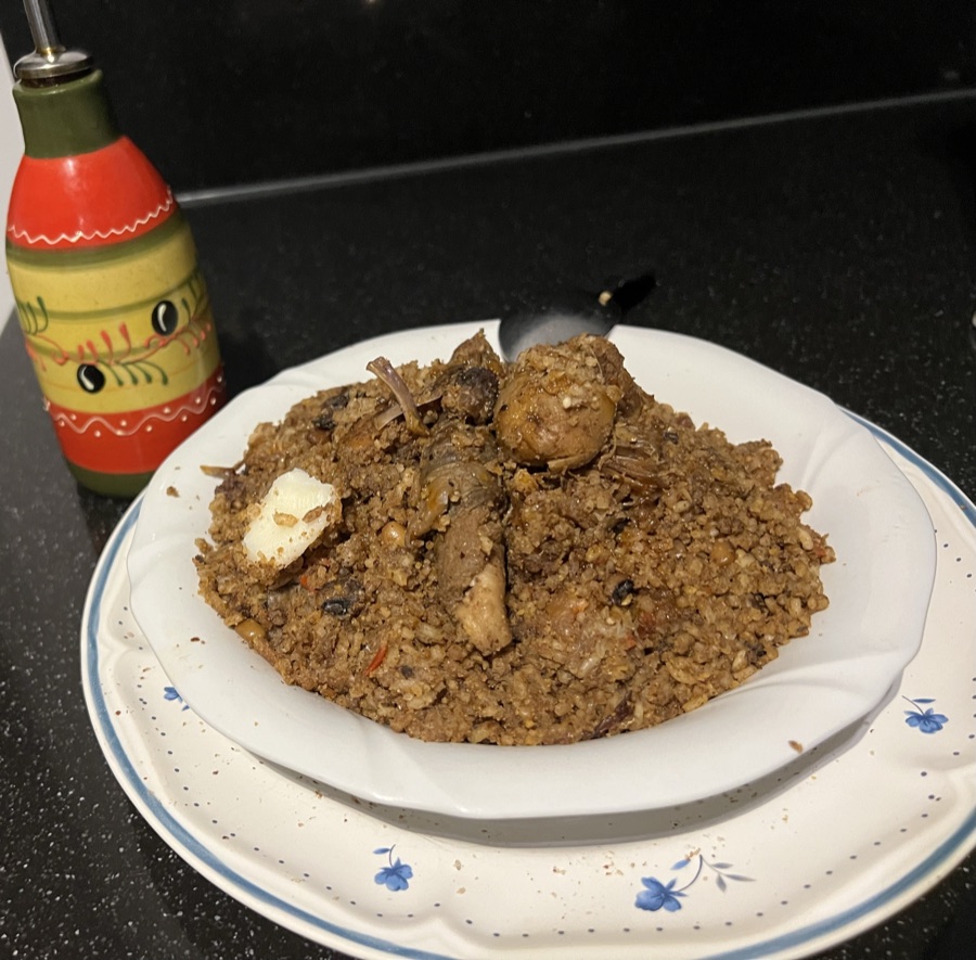 Mbakhalou Saloum, riz à la poudre d'arachide